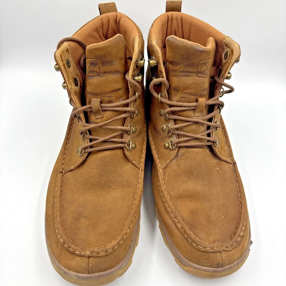Twisted X Men's MXC0011 Brown Leather Moc Toe Work Boots Size 11.5 M CellStretch